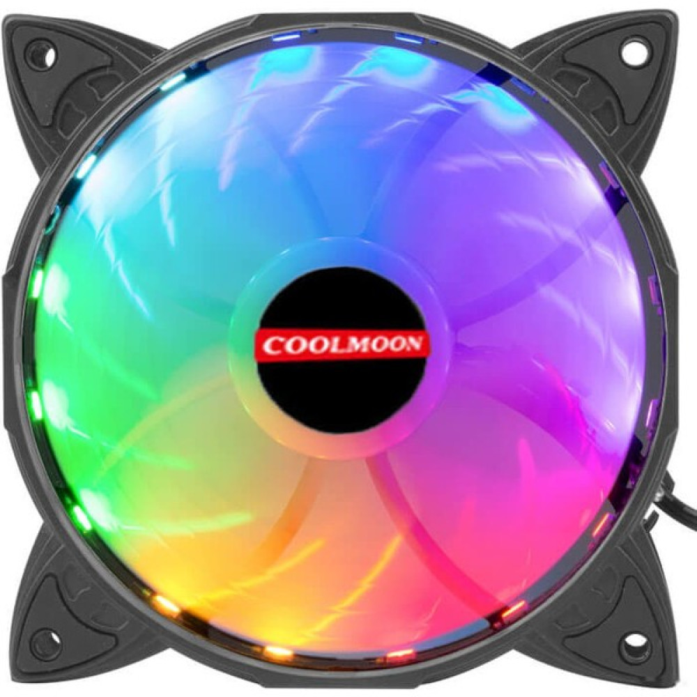 Cool Moon RGB PC Soğutma Fanı 12V RGB 4 Pinli 12 cm Sessiz Kasa Fan Soğutucular Fiyatı