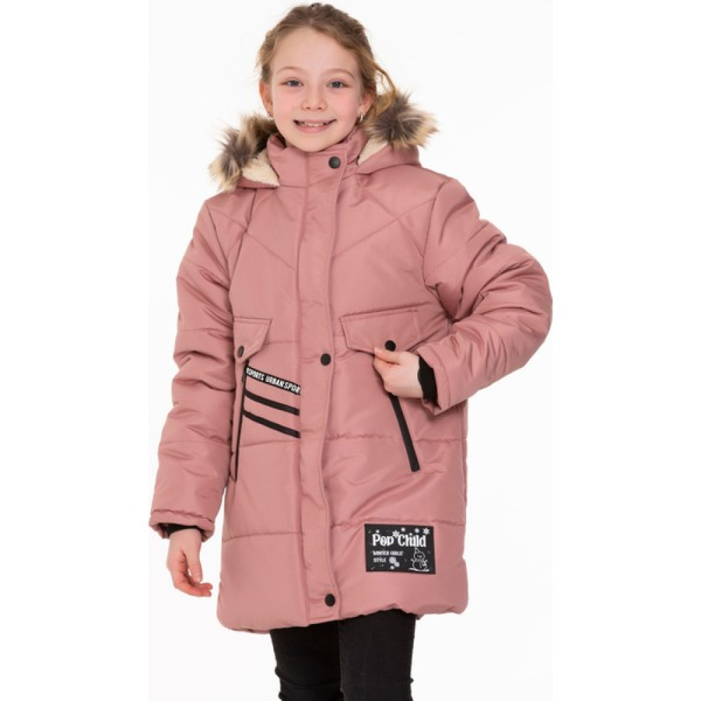 Cool Pink Kız Çocuk Dokuma Standart Çift Cepli Fermuarlı Kalın Mor Kapüşonlu Mont Kız Çocuk Mont Fiyatı