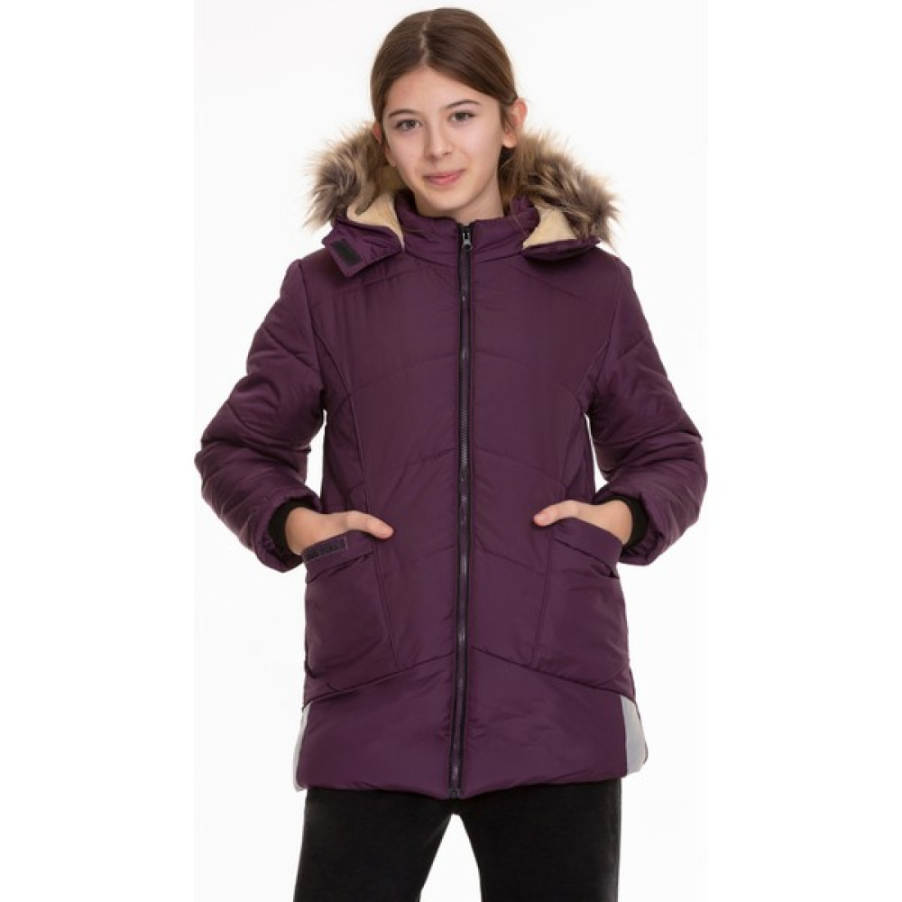 Cool Pink Kız Çocuk Dokuma Standart Çift Cepli Fermuarlı Kalın Siyah Kapüşonlu Mont Kız Çocuk Mont Fiyatı