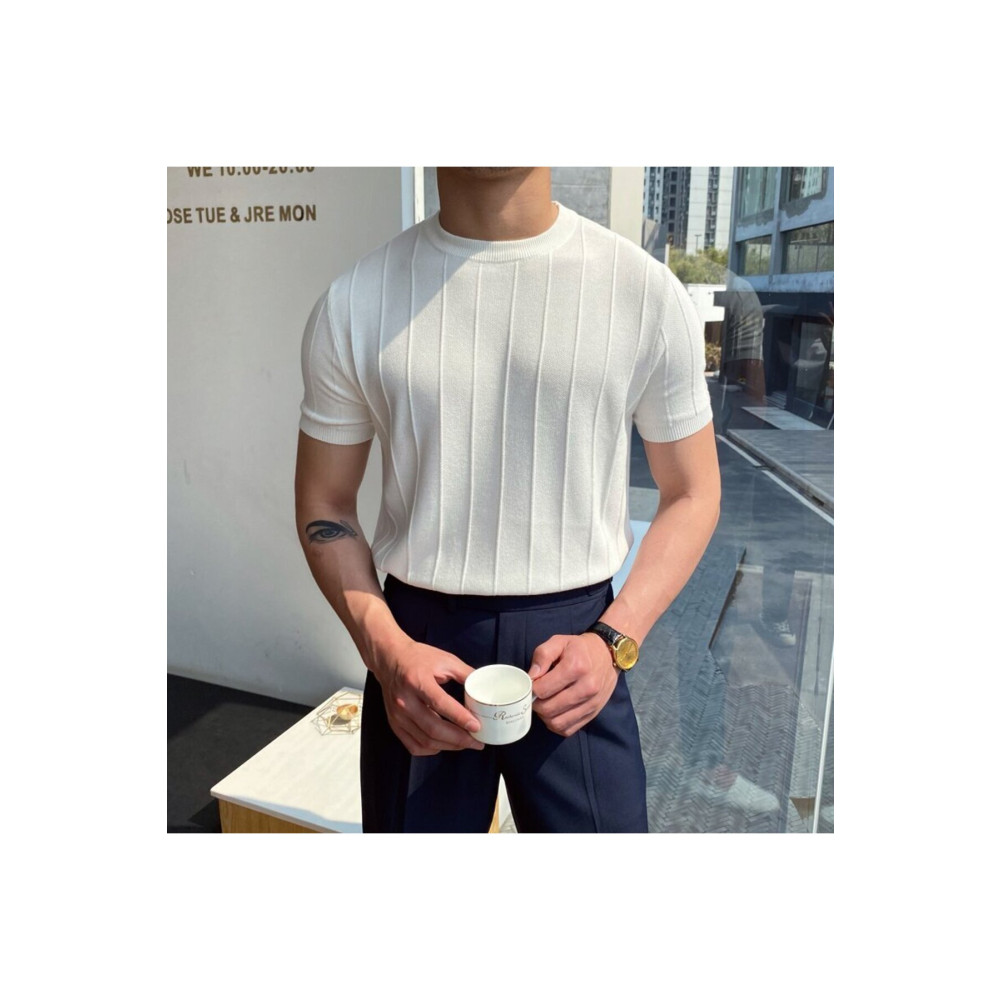 COOL TARZ Beyaz Erkek Yuvarlak Yaka Örme T-shirt L Beden Bayan T-shirt Fiyatı