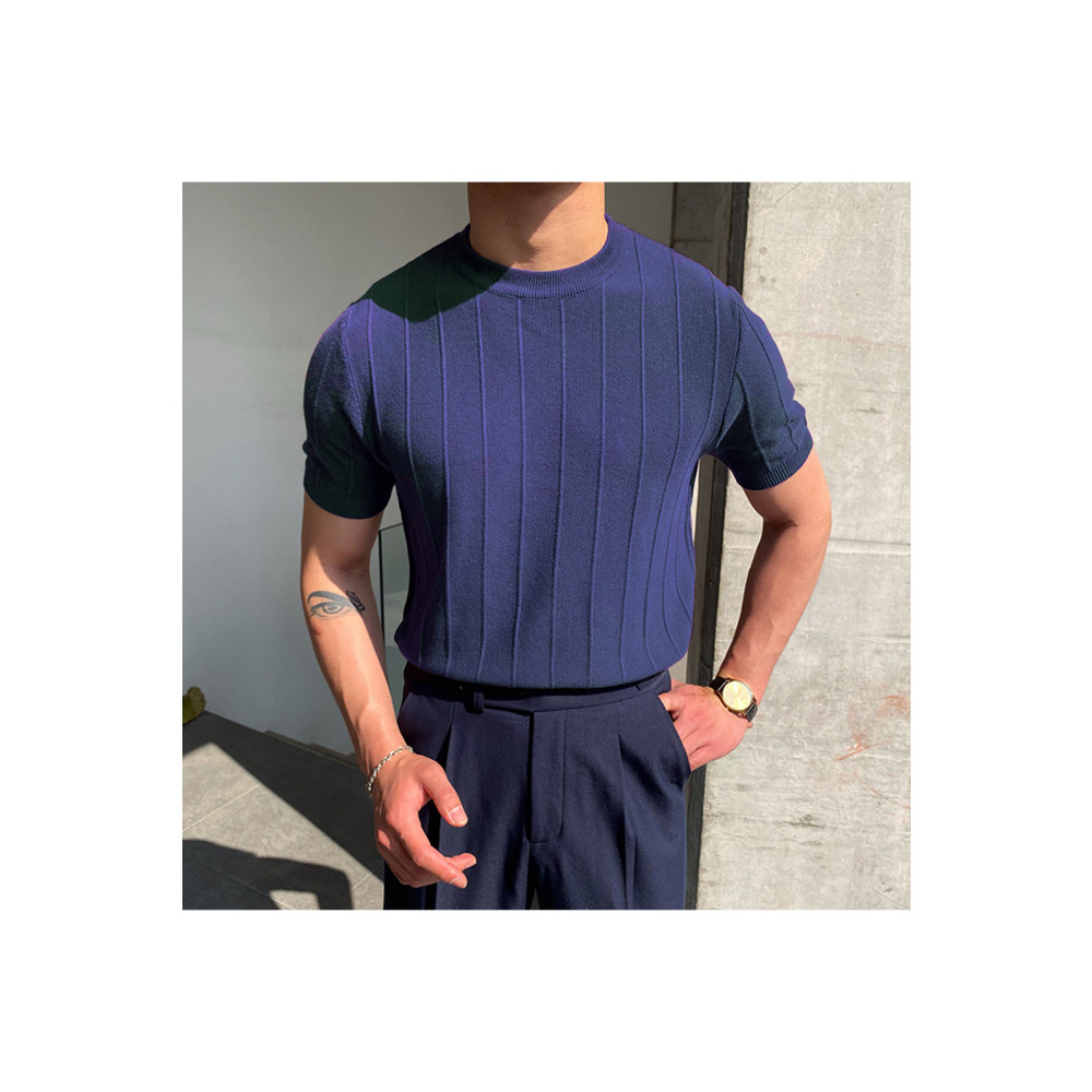 COOL TARZ Lacivert Erkek Yuvarlak Yaka Örme T-shirt M Beden Bayan T-shirt Fiyatı