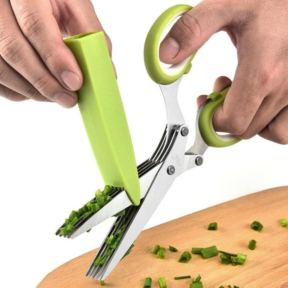 Cool Toolls Cooltoolls 5 Bıçaklı Makas, Bitki Makası, Beş Katmanlı Makas Frenk Soğanı Makası Yeşil Soğan Makası Baharat Makası Çok Fonksiyonlu Mutf... Mutfak Gereçleri Fiyatı