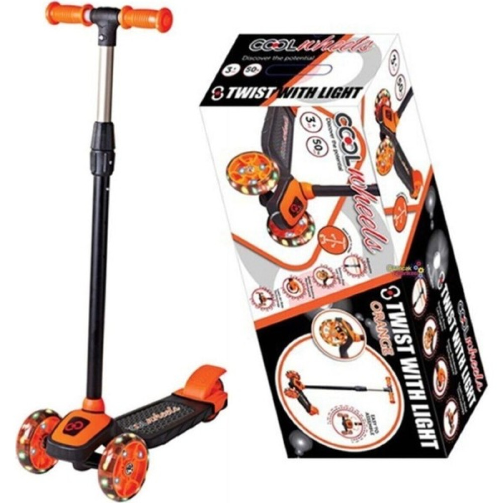 Cool Wheels Turuncu Twist LED Işıklı 3 Tekerlekli Ayarlı Scooter Oto Boyaları Fiyatı
