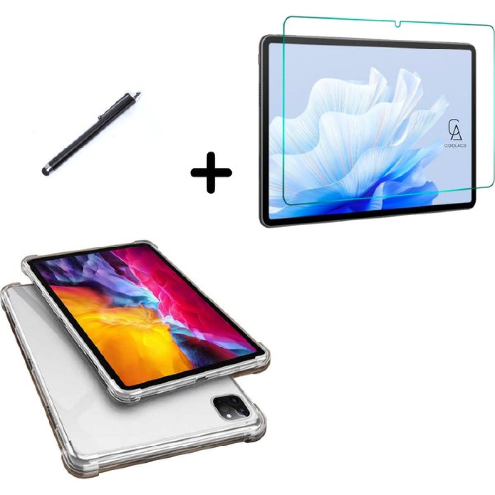 Coolacs Apple Ipad Pro 12.9 2020 (4.nesil) Uyumlu Köşe Dolgulu Tablet Kılıfı Ekran Koruycu Kalem Seti - Şeffaf Tablet Kılıfı Fiyatı
