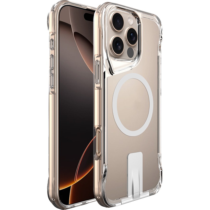 Coolacs Apple iPhone 16 Pro Max Uyumlu Kılıf Magsafe Wireless Şarj Özellikli Şeffaf Standlı Telefon Kılıfı Diğer Fiyatı