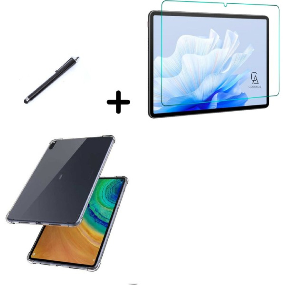 Coolacs Huawei Matepad 10.4 Uyumlu Köşe Dolgulu Tablet Kılıfı Ekran Koruycu Kalem Seti - Şeffaf Tablet Kılıfı Fiyatı