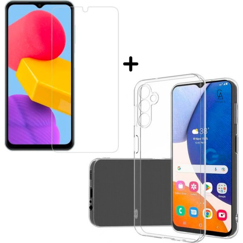 Coolacs Samsung Galaxy A14 Uyumlu Kılıf Esnek Silikon Telefon Kılıfı ve Temperli Cam Ekran Koruyucu - Şeffaf Cep Telefonu Kılıfı Fiyatı