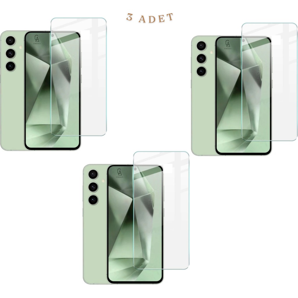 Coolacs Samsung Galaxy S24 Fe ile Uyumlu Ekran Koruyucu Şeffaf Temperli Kırılmaz Cam Ekran Koruyucu 3 Adet Cep Telefonu Ekran Koruyucusu Fiyatı