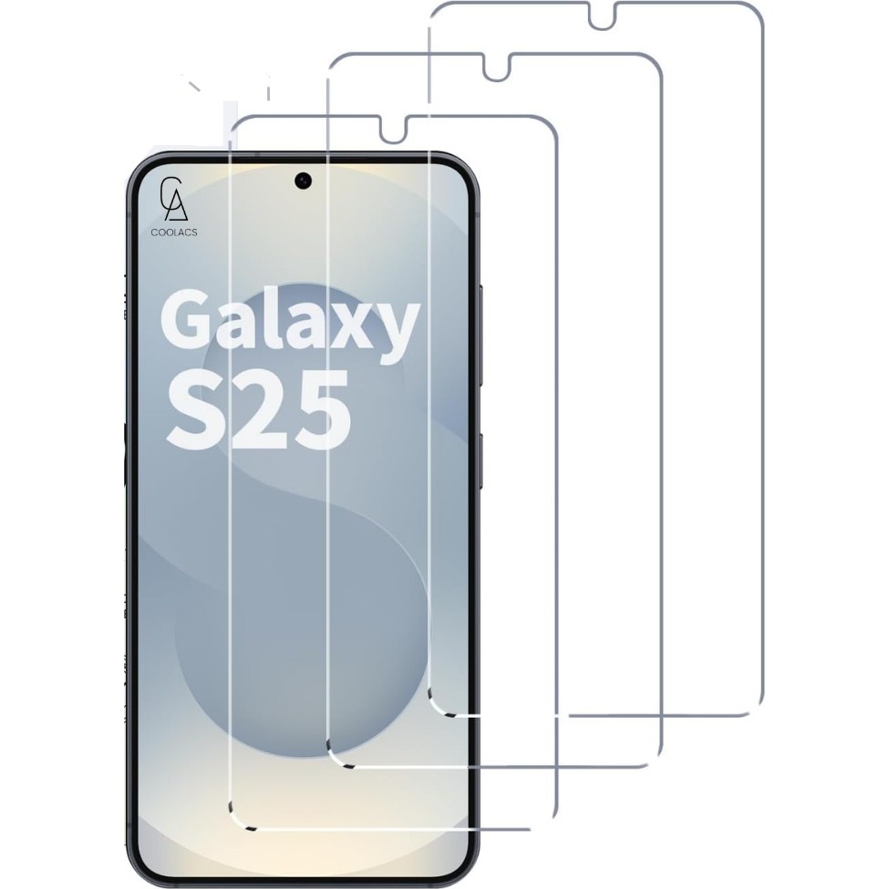 Coolacs Samsung Galaxy S25 ile Uyumlu Ekran Koruyucu Şeffaf Temperli Kırılmaz Cam Ekran Koruyucu 3 Adet Cep Telefonu Ekran Koruyucusu Fiyatı