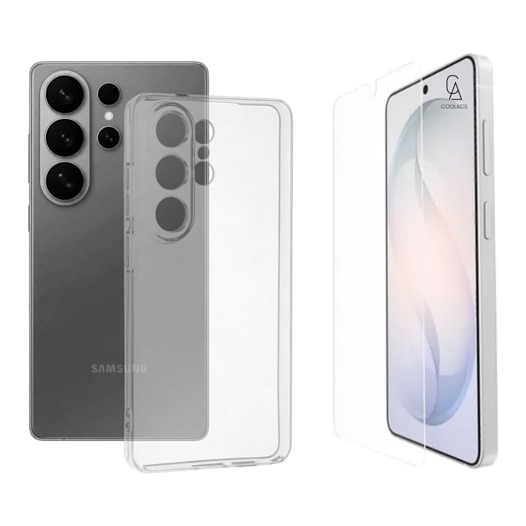 Coolacs Samsung Galaxy S26 Ultra ile Uyumlu Kılıf Esnek Premium Telefon Kılıfı ve Temperli Cam Ekran Koruyucu - Şeffaf Cep Telefonu Kılıfı Fiyatı