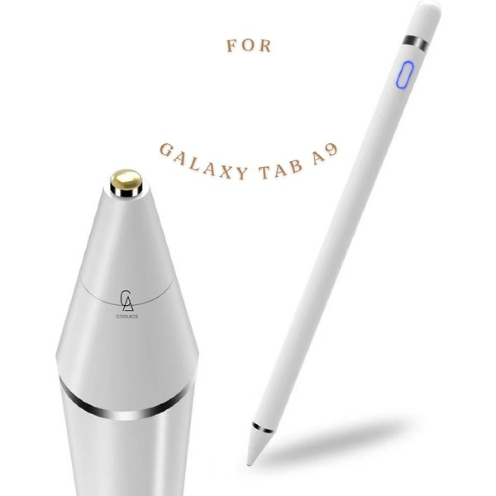 Coolacs Samsung Galaxy Tab A9 X110 Uyumlu Kalem Stylus Kapasitif Dokunmatik Kalem Çizim Tasarım Tablet Kalemi - Beyaz Tablet Aksesuarı Fiyatı