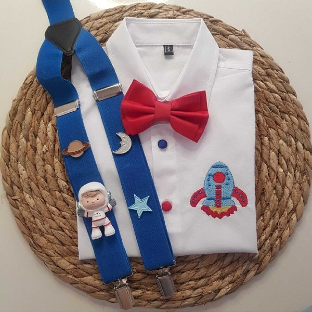 Coolbebe Uzay Konseptli Askı Papyon Gömlek Erkek Çocuk Giyim Takımı Fiyatı