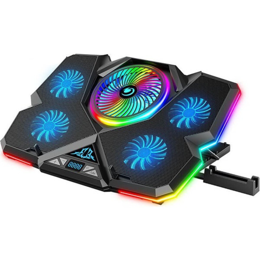 Coolcold 12 Rgb Işık Modlu LCD Ekranlı Notebook Soğutucu - Yükseklik Ayarlı Fan Hız Kontrollü Telefon Tutucu - Siyah - 405x290x43mm Dizüstü Bilgisayar Aksesuarları Fiyatı