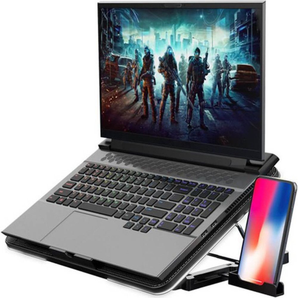 Coolcold Oyuncu Gaming Laptop Notebook Soğutucu Stand - 6 Fanlı - 7 Yükseklik Ayarlı, Telefon Tutucu - Siyah - 36 * 25.5 * 2.7cm Dizüstü Bilgisayar Aksesuarları Fiyatı