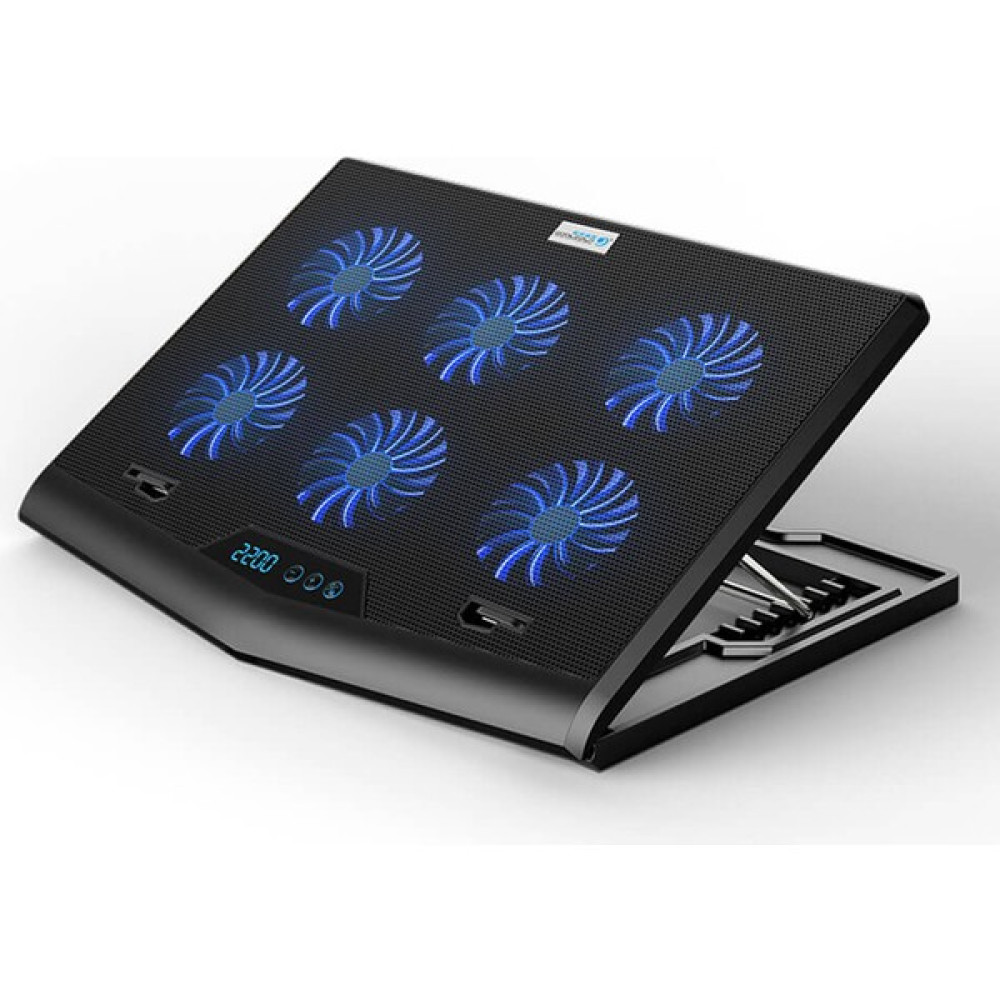 Coolcold Oyuncu Laptop Notebook Soğutucu - 6 Fanlı LCD Ekran - Yükseklik Fan ve Hız Ayarlı - 4 Modlu - Siyah Dizüstü Bilgisayar Aksesuarları Fiyatı