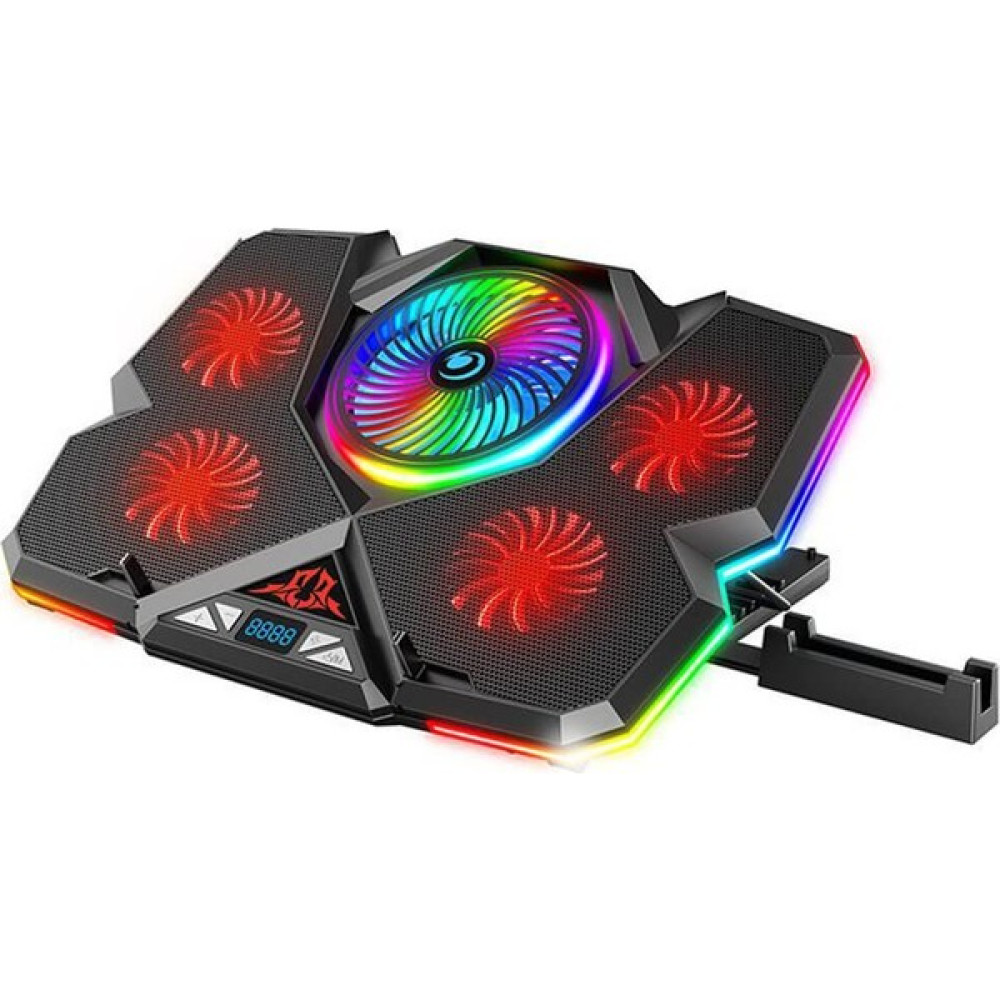 Coolcold Telefon Tutuculu 12 Rgb Işık Modlu LCD Ekran Yükseklik Ayarlı Fan Kontrollü Oyuncu Notebook Soğutucu - Siyah - 405x290x43mm Dizüstü Bilgisayar Aksesuarları Fiyatı