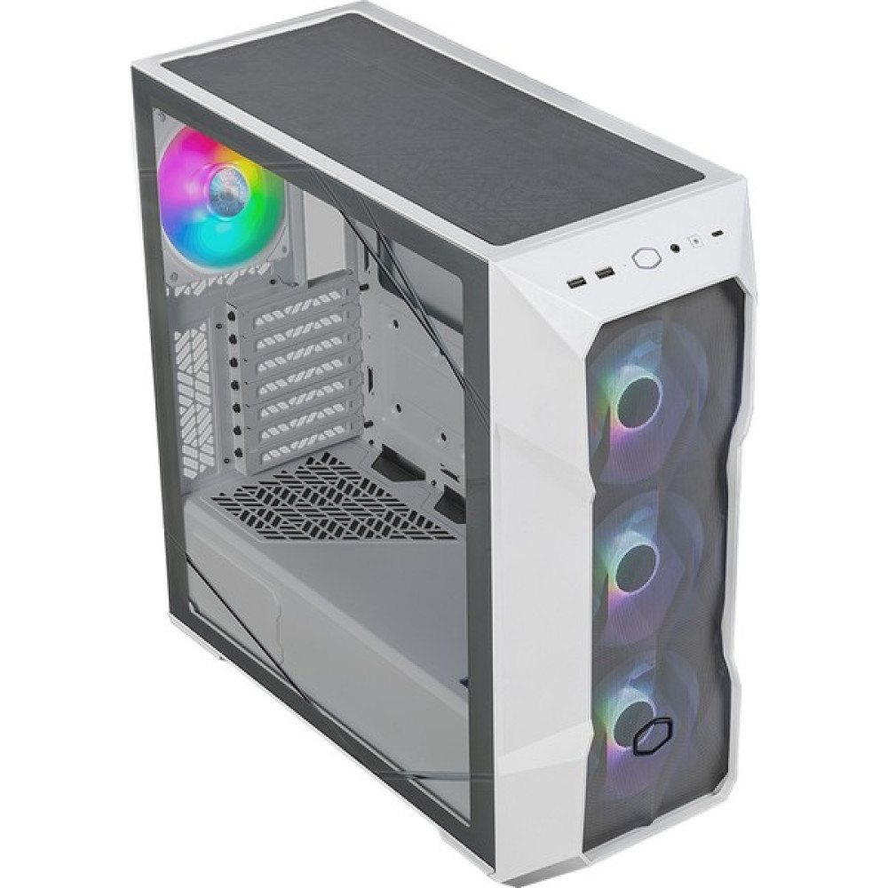 Cooler Master CM MasterBox TD500 V2 Beyaz ARGB 4x120mm Fanlı, Tempered Glass Kristal Mesh Ön panelli MidTowerKasa PC Kasaları Fiyatı
