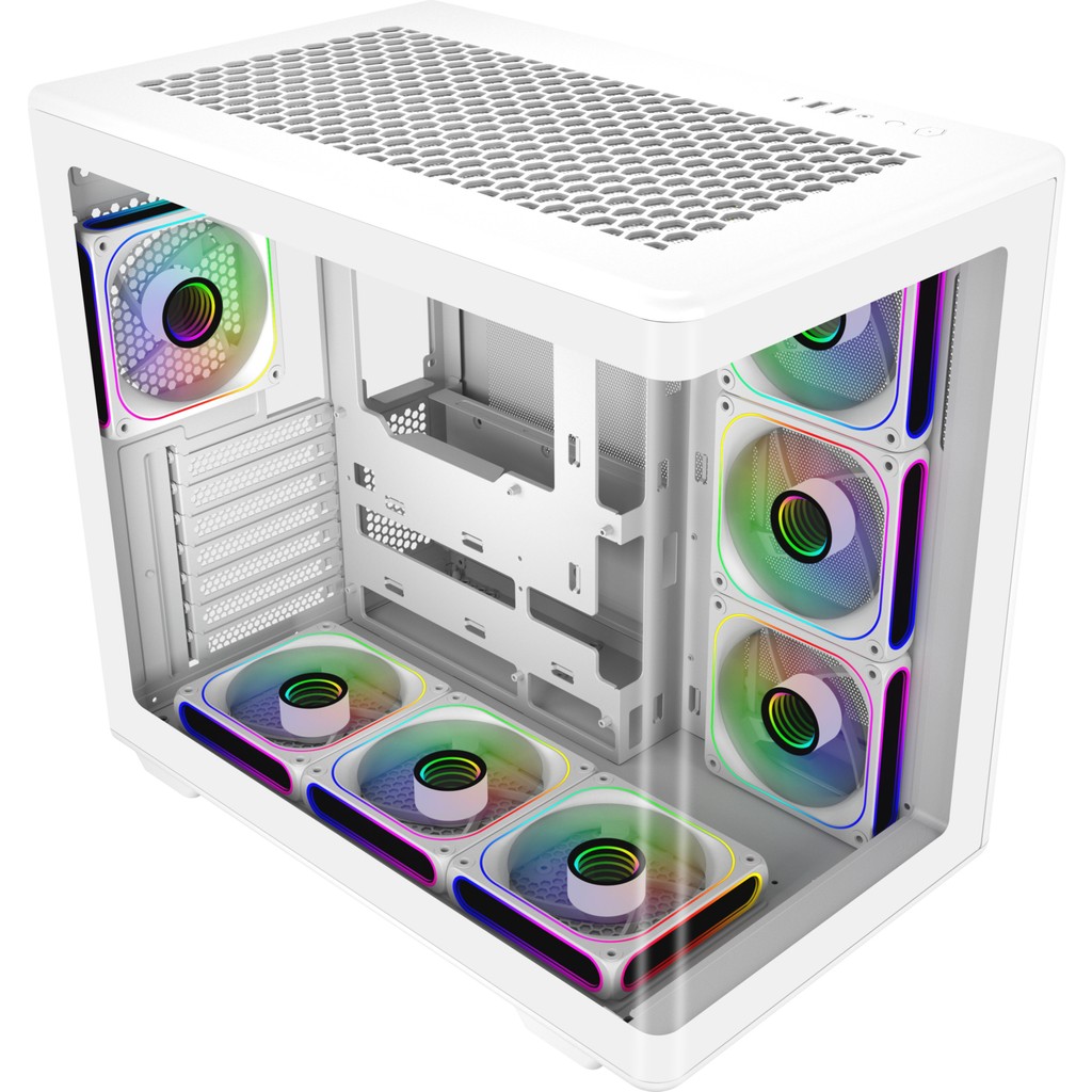Cooler Master Elite 600 Curve TG Beyaz ARGB 7x12 Fanlı, Back-Connect Anakart Destekli MidTower Kasa (E600-WGNN-S02) - Yok Anakart Fiyatı