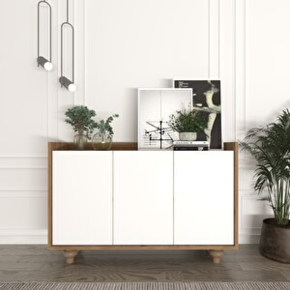 Coolhome Ala Kahve Köşesi, Çok Amaçlı Dolap Sepet - Beyaz Konsol Mobilya Fiyatı