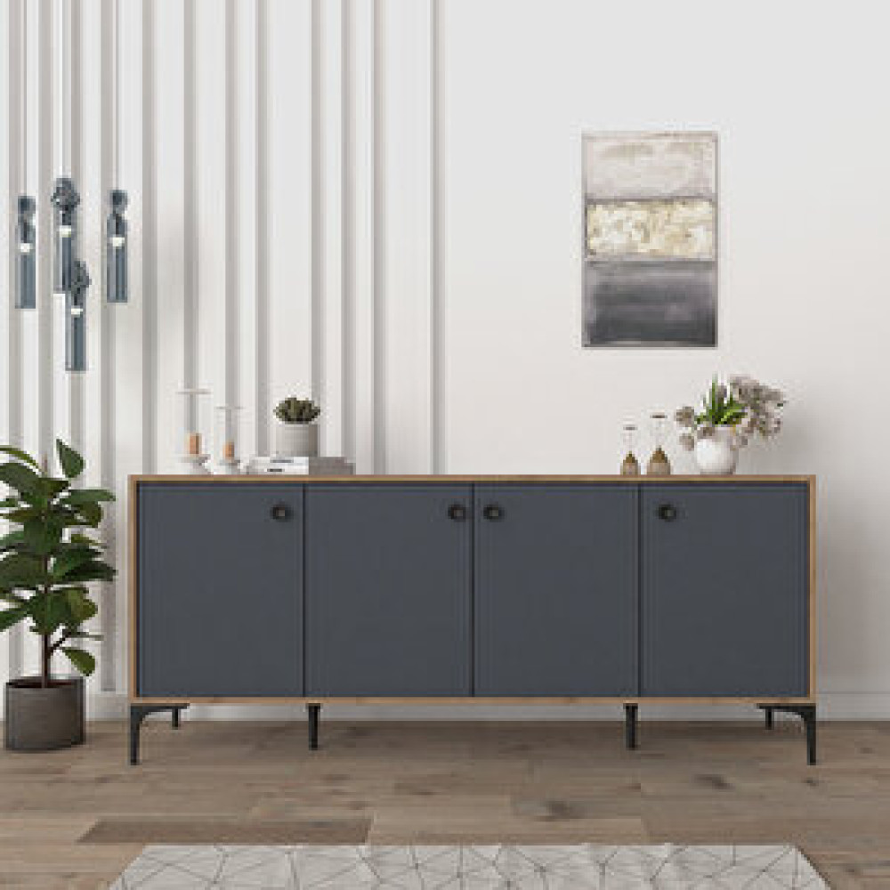 Coolhome Eylül Modern Konsol 180 Cm Sepet-antrasit Gri Konsol Mobilya Fiyatı