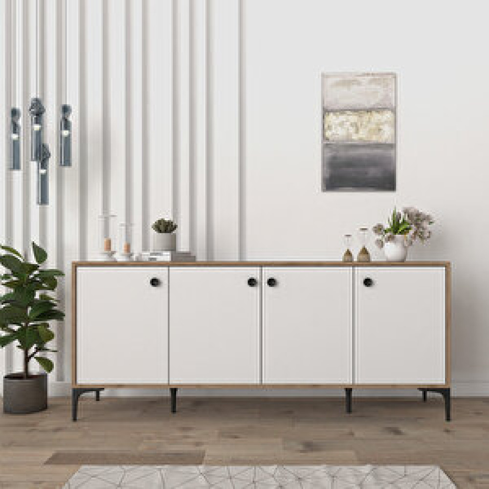 Coolhome Eylül Modern Konsol 180 cm Sepet - Beyaz Konsol Mobilya Fiyatı