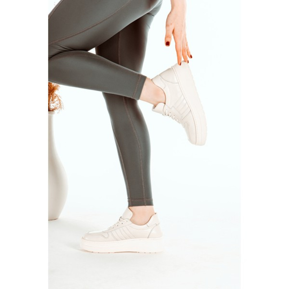 Cooliza Deri Sneaker Yüksek Taban Rahat Günlük Kadın Spor Ayakkabı Siyah Spor Ayakkabı Fiyatı
