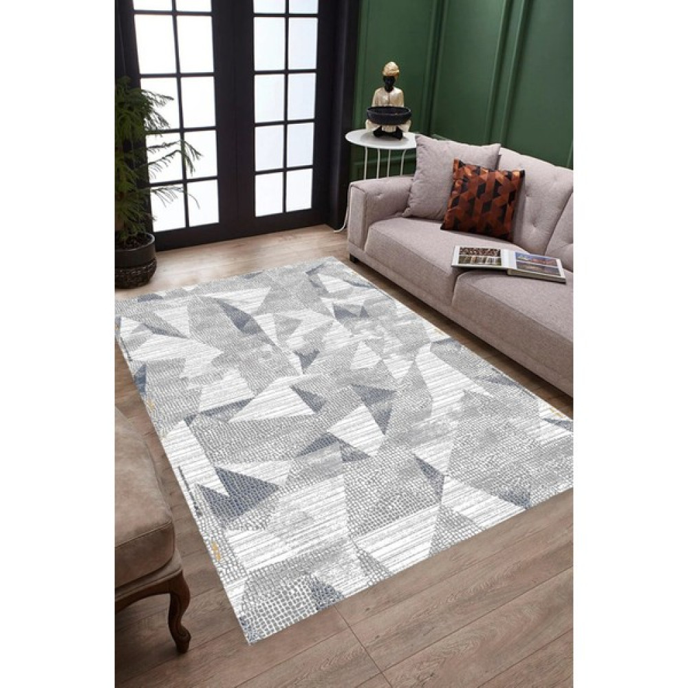 Coperta Home 6m² Süngerli Lastikli Halı Örtüsü - Açık Gri - Bej - 200 x 300 cm Salon & Oturma Odası Tekstili Fiyatı