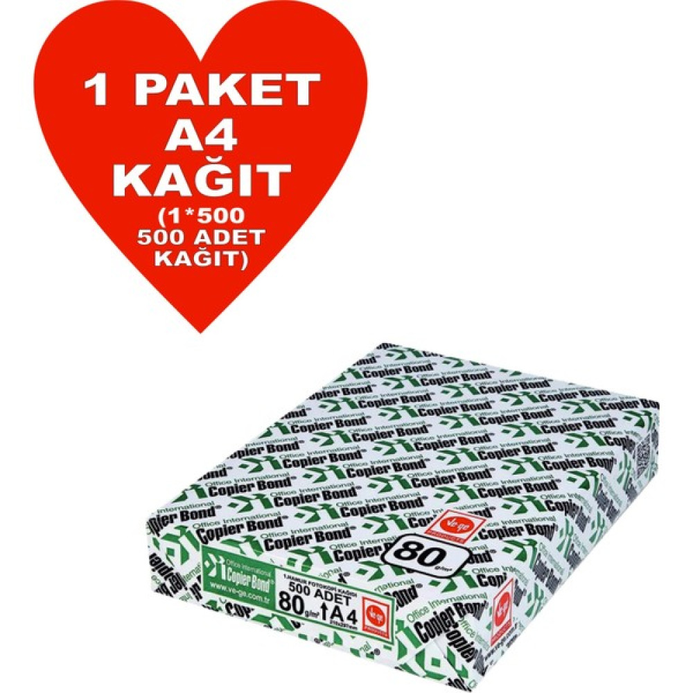 Copier Bond (Ve-Ge) A4 80GR Fotokopi Kağıdı 500 Adet Kağıt (1PK*500 Kağıt) Fotokopi Kağıdı Fiyatı