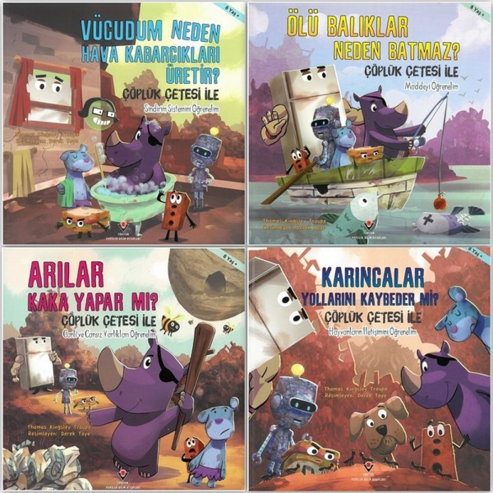 Çöplük Çetesi Ile Öğrenelim 4 Kitap Set (8+ Yaş) Zihinsel Gelişim Kitapları Fiyatı