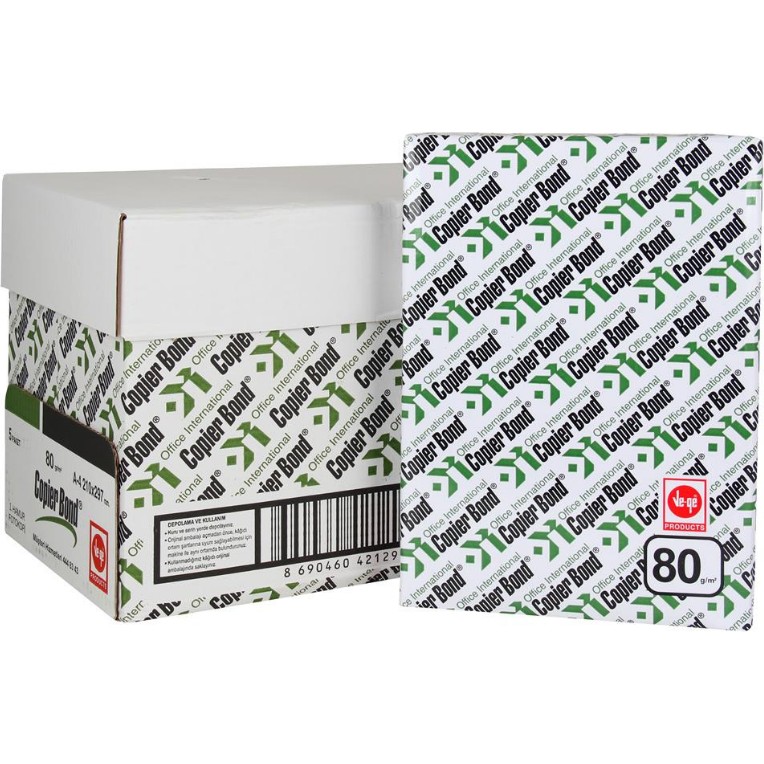 Copper Co. Ve-Ge Copier Bond Fotokopi A4 Kağıdı 80 G Koli (5 Li Paket) Diğer Fiyatı