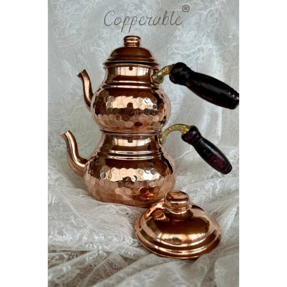 Copperable Dövme Kalın Bakır Küçük- Orta Boy Çaydanlık Çay / Çaydanlık Setleri Fiyatı