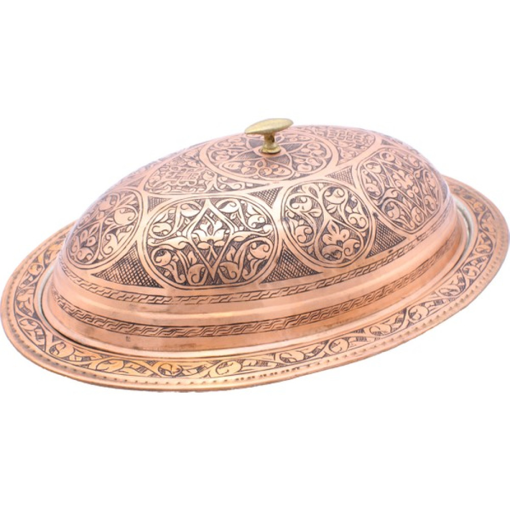 Copperdone Gaziantep El Işlemesi Eskitme Bakır Kapaklı Kayık Tabak 45 cm Mutfak Gereçleri Fiyatı