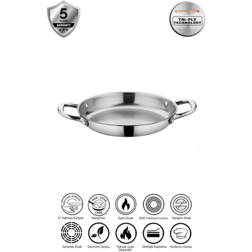 Copperson 3 Ply Inox 18 cm Yapışmaz Sahan Tavalar Fiyatı