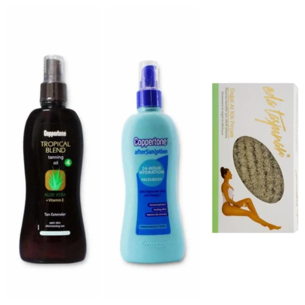 Coppertone Aloe Verali Yogun Bronzlastirici Yag ( Aftersun Ve Eda Taspinar At Kili Firca Hediyeli) Set Bronzlaştırıcılar Fiyatı