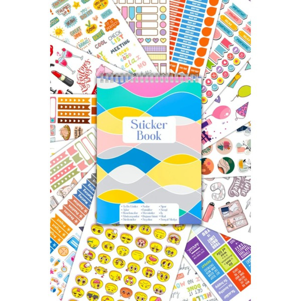 Copyrite Sticker Defteri 900 Adet My Dıy - Planner ,ajanda, Günlük, Planlayıcı, Bullet Journal , Scrapbook Spiralli Defter Fiyatı