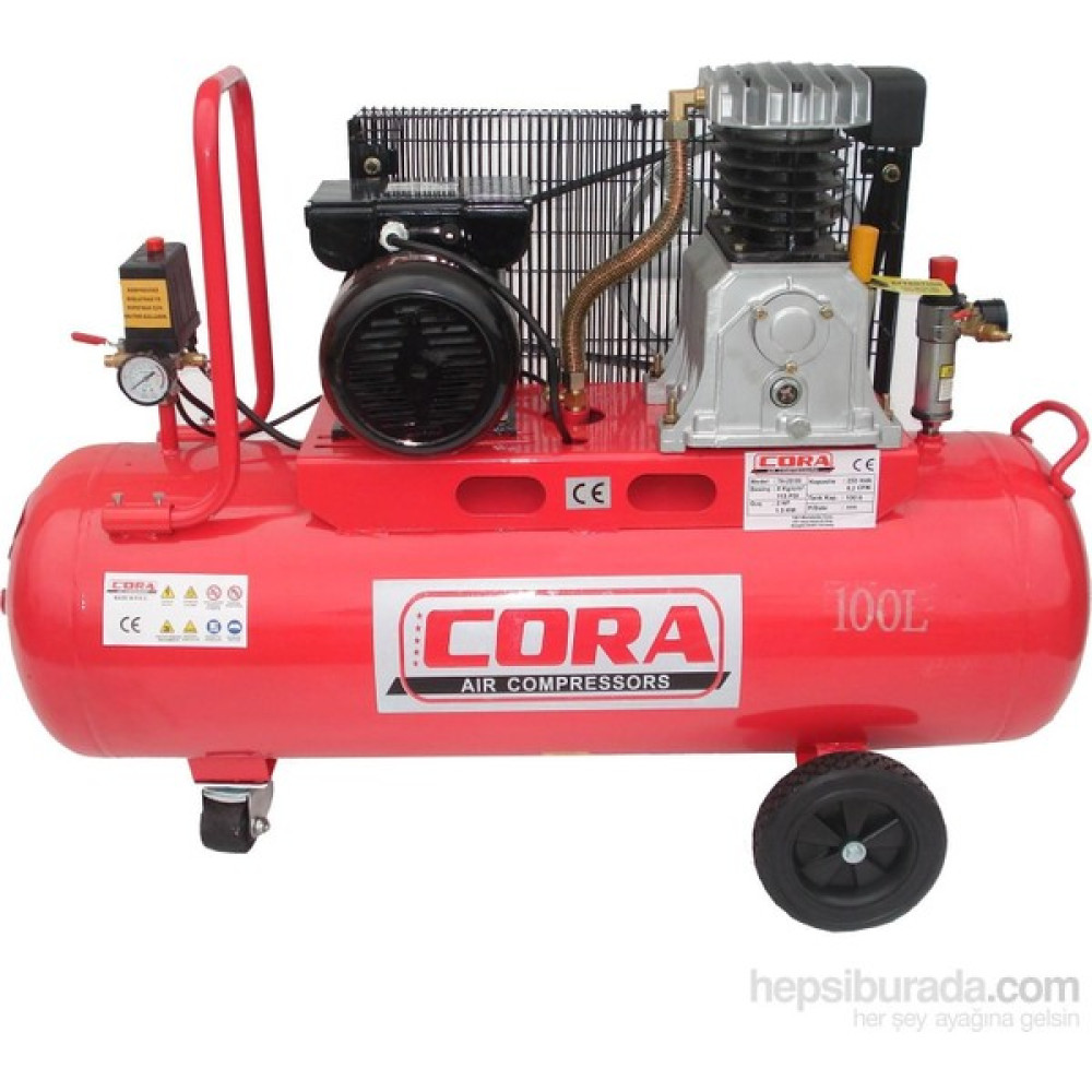 Cora 100 Litre 2,5 Hp 8 Bar KOMPRESÖR-CORA2,5HP100 Oto Boyaları Fiyatı