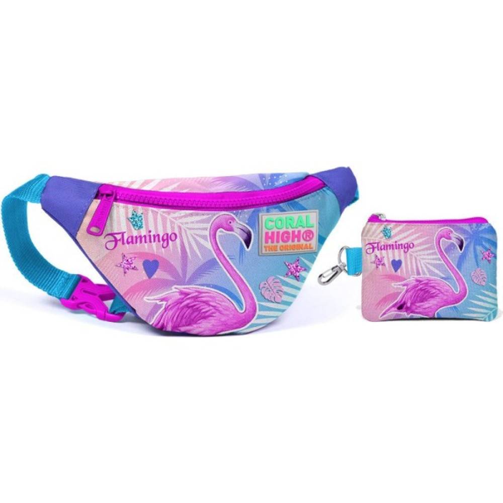 Coral High Flamingo Baskılı Bel Çantası Seti - Kız Çocuk - Pembe Oto Boyaları Fiyatı