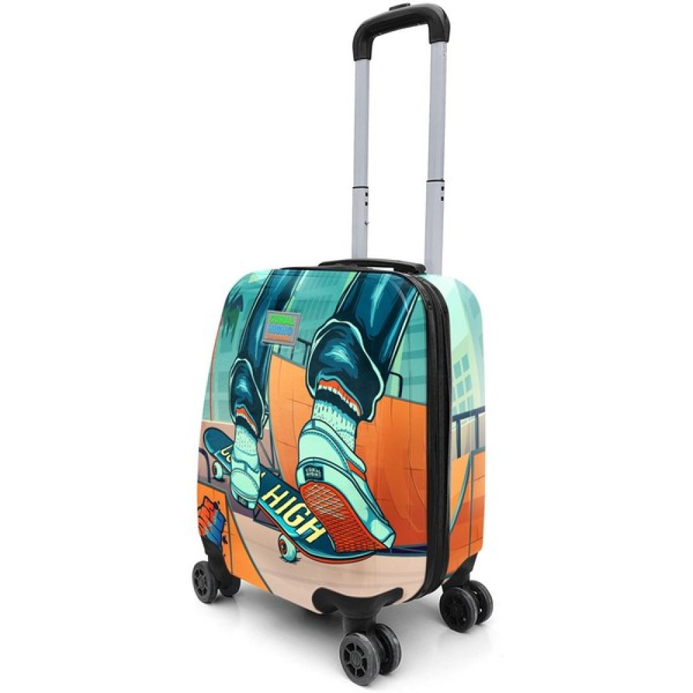 Coral High Kids Çivit Neon Turuncu Kaykay Desenli Çocuk Valizi 16742 Çanta (Outdoor) Fiyatı
