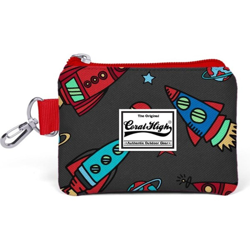 Coral High Kids Gri Uzay Desenli Bozuk Para Çantası 21730 Unisex Cüzdan Fiyatı