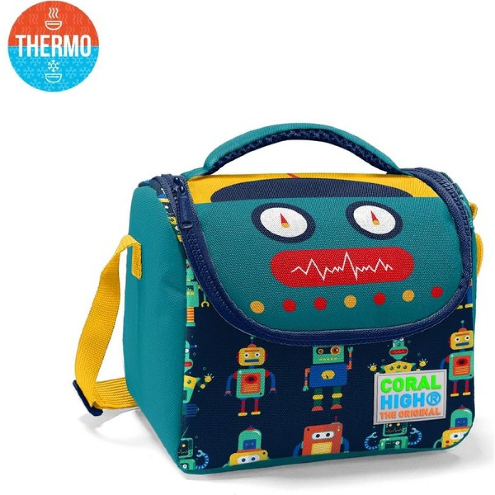 Coral High Kids Lacivert Çivit Robot Desenli Thermo Beslenme Çantası 11810 Beslenme Çantası Fiyatı