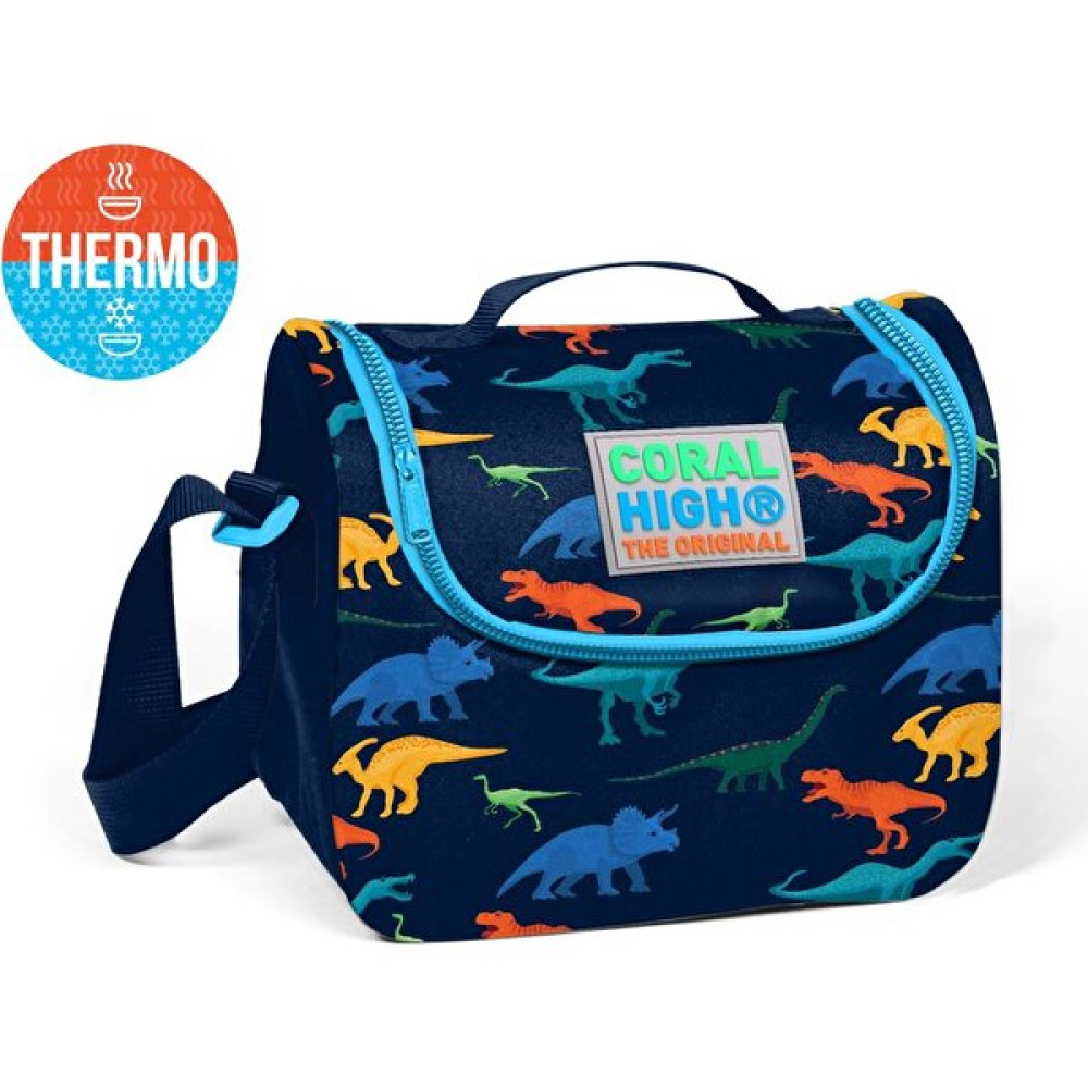 Coral High Kids Lacivert Dinazor Desenli Thermo Beslenme Çantası 22868 Beslenme Çantası Fiyatı