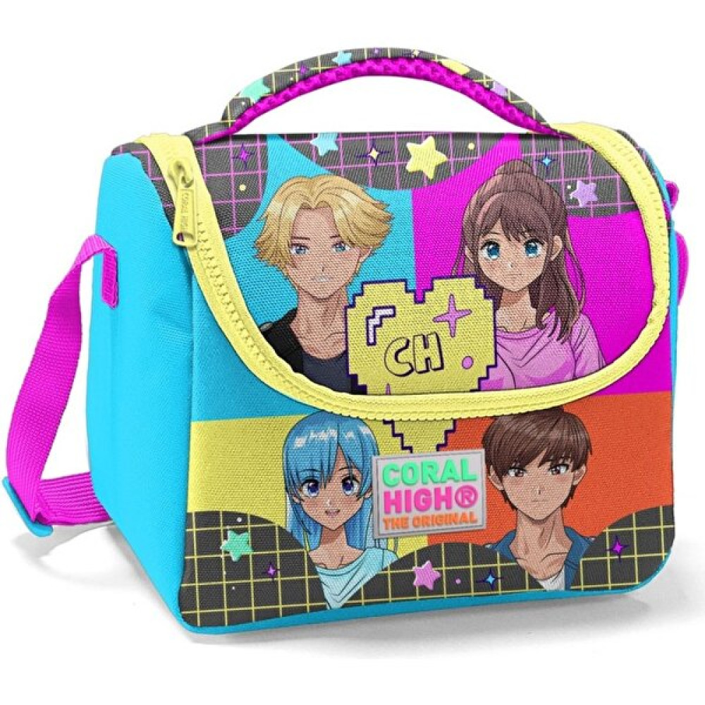 Coral High Kız Çocuk Anime Baskılı Okul Beslenme Çantası - Isı Yalıtımlı - Mavi Pembe Anime Beslenme Çantası Fiyatı