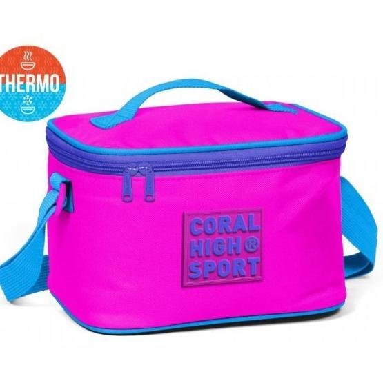 Coral High Sport Pembe Mavi Thermo Beslenme Çantası