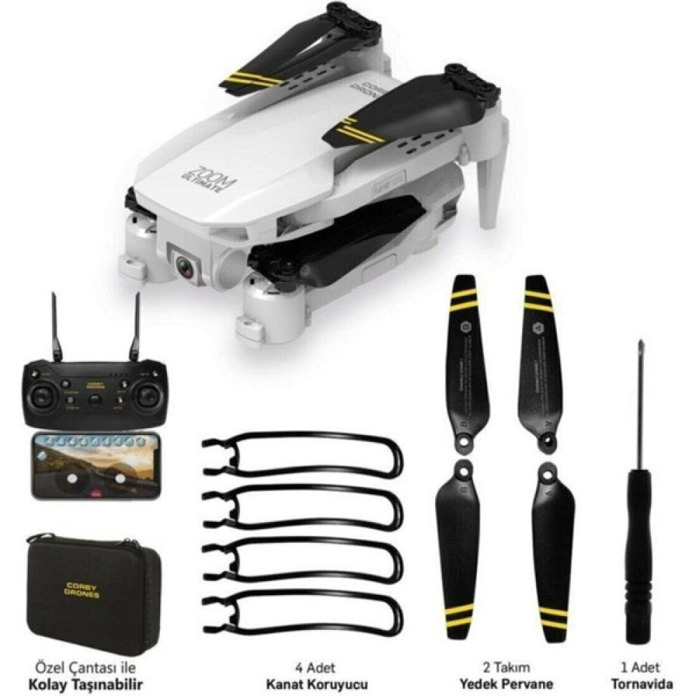 Corby Drones CX017 Zoom Ultimate Smart Drone - Beyaz Drone Fiyatı