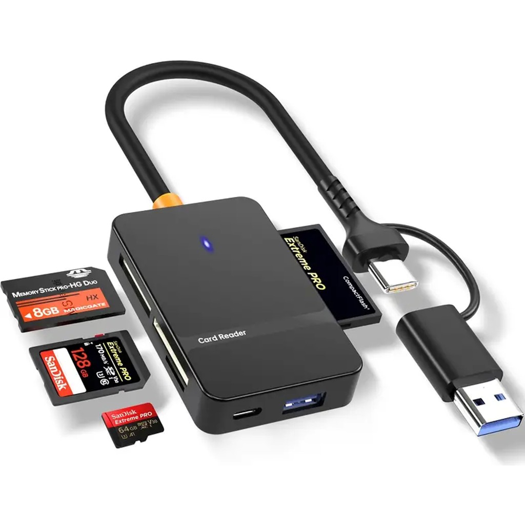 Corcoz 8'i 1 Arada Çok Fonksiyonlu Sd / Tf / Cf / Ms Yüksek Hızlı Kart Okuyucu USB 3.0 - CZ52 Diğer Fiyatı