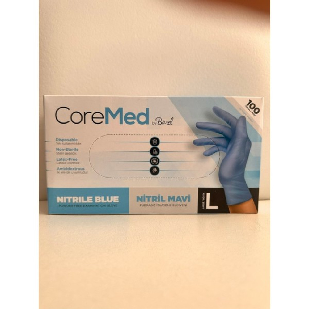 Core Med Mavi Nitril Eldiven L Beden Pudrasız 1 Kutu Oto Boyaları Fiyatı