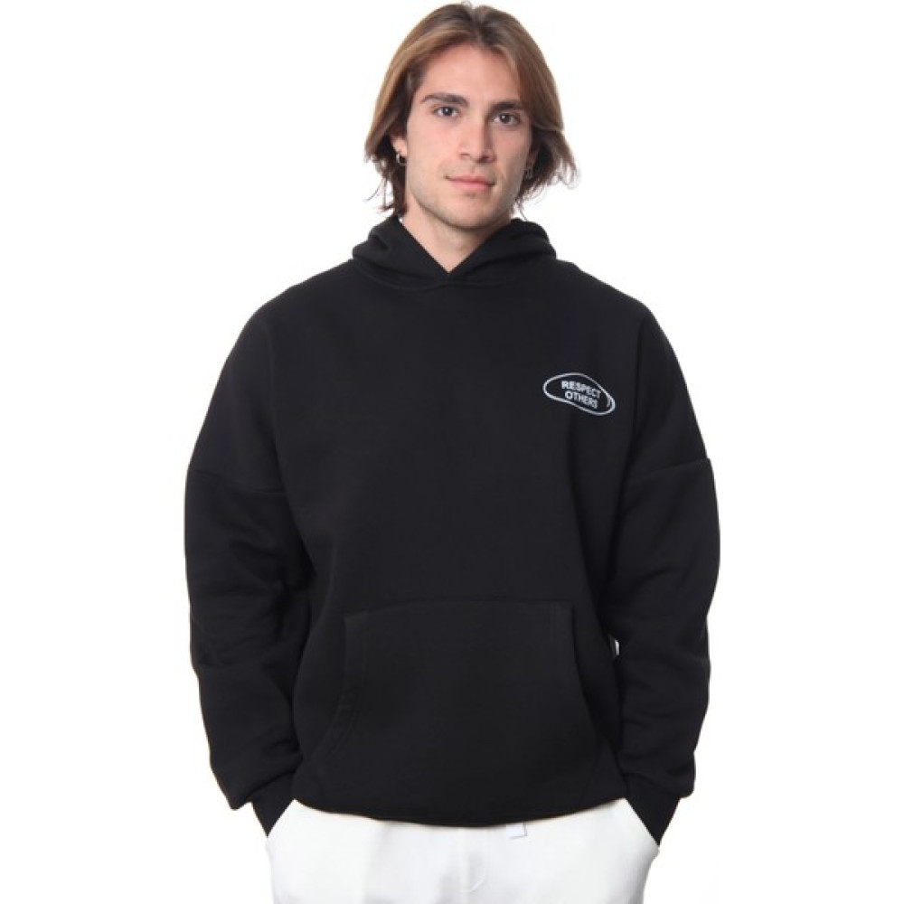 Coredra People Oversize Hoodie Erkek - Siyah Erkek Sweatshirt Fiyatı
