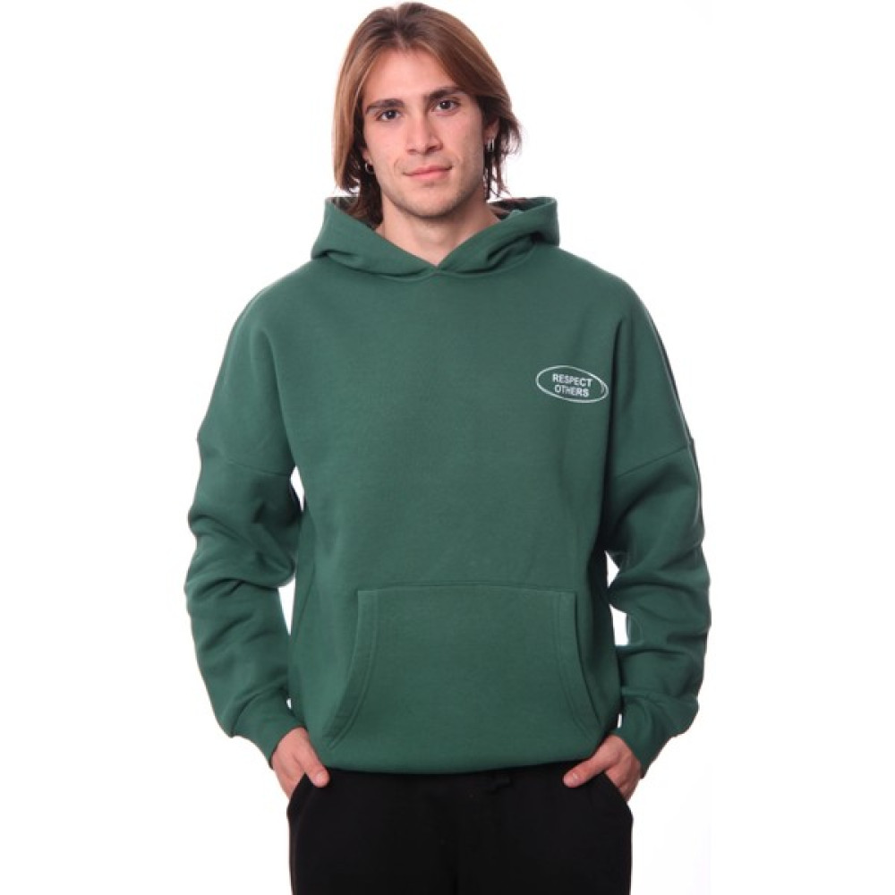Coredra People Oversize Hoodie Erkek - Yeşil Erkek Sweatshirt Fiyatı