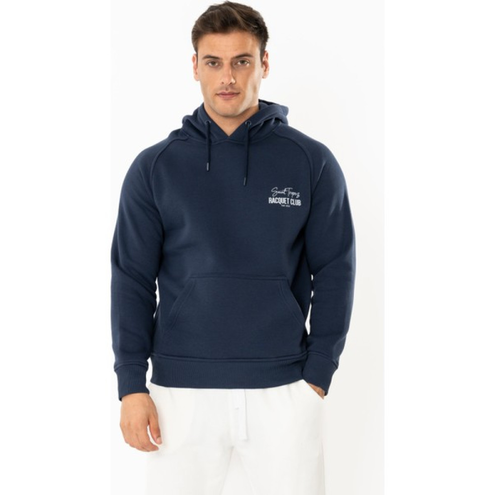 Coredra Racquet Club Regular Hoodie Erkek - Lacivert Erkek Sweatshirt Fiyatı