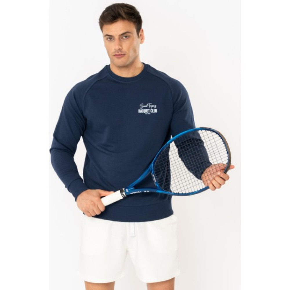 Coredra Racquet Club Regular Sweatshirt Erkek - Lacivert Erkek Sweatshirt Fiyatı